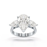 5 CT Pear Cut Lab Diamond Ring